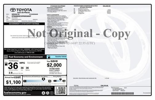 2021 Toyota Sienna LE