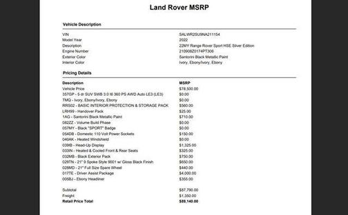 2022 Land Rover Range Rover Sport HSE Silver Edition MHEV
