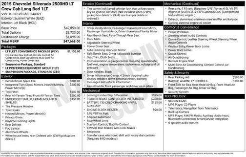 Summit White 2015 Chevrolet Silverado 2500 LT