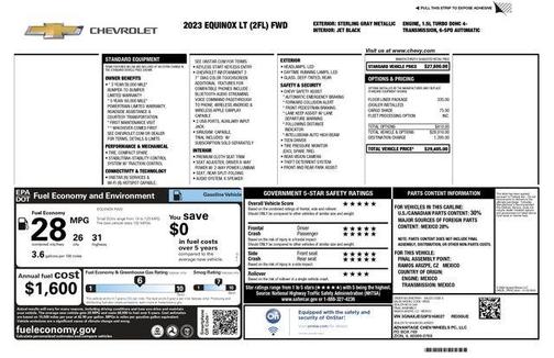 Sterling Gray Metallic 2023 Chevrolet Equinox 2LT