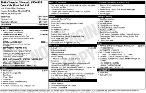 2019 Chevrolet Silverado 1500 RST