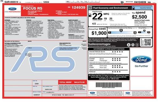 2017 Ford Focus RS Base