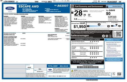 Agate Black Metallic 2024 Ford Escape Active