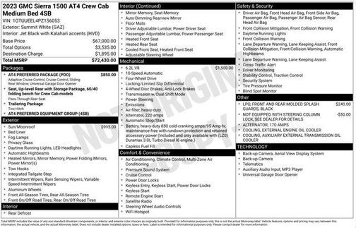 2023 GMC Sierra 1500 AT4