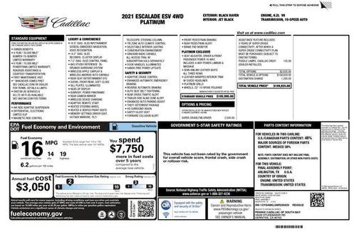 2021 Cadillac Escalade ESV Premium Luxury Platinum