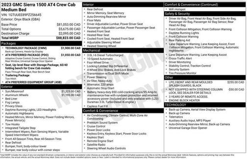 Onyx Black 2023 GMC Sierra 1500 AT4