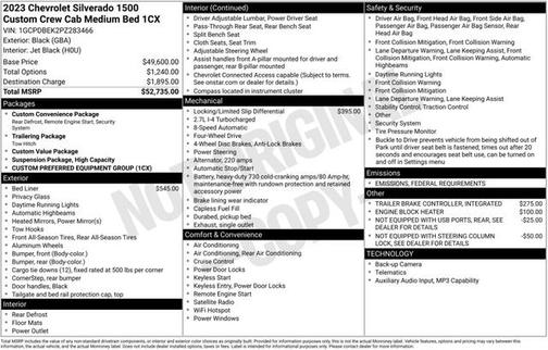 2023 Chevrolet Silverado 1500 Custom