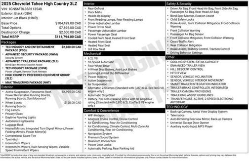 2025 Chevrolet Tahoe High Country