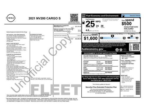 2021 Nissan NV200 S