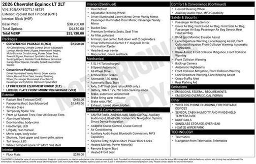 2026 Chevrolet Equinox LT