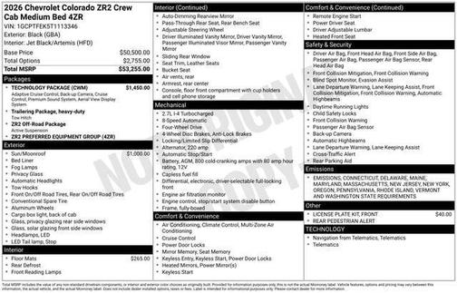2026 Chevrolet Colorado ZR2