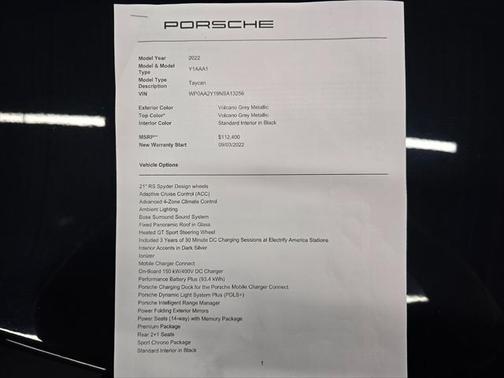 2022 Porsche Taycan
