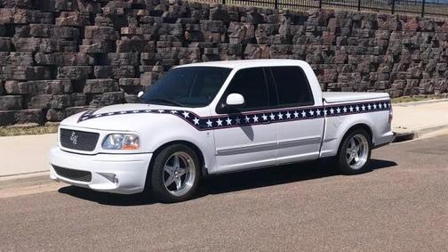 Oxford White Clearcoat 2002 Ford F-150 Evel Knievel styling - Supercharged
