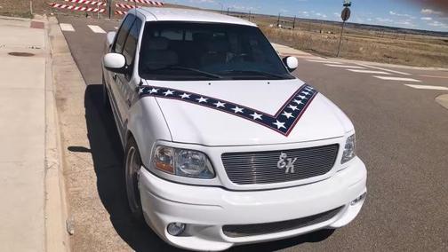 Oxford White Clearcoat 2002 Ford F-150 Evel Knievel styling - Supercharged