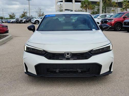 Platinum White Pearl 2025 Honda Civic Sport