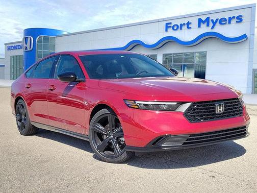 Radiant Red Metallic 2026 Honda Accord Hybrid Sport-L