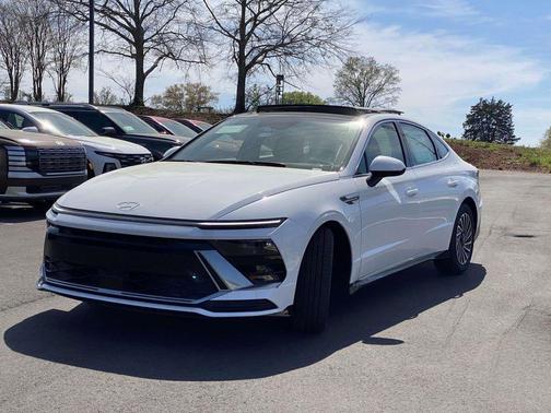 Serenity White 2026 Hyundai SONATA Hybrid SE