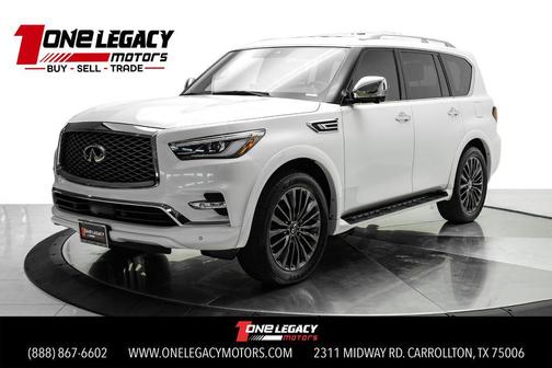 Moonstone White 2023 INFINITI QX80 SENSORY AWD