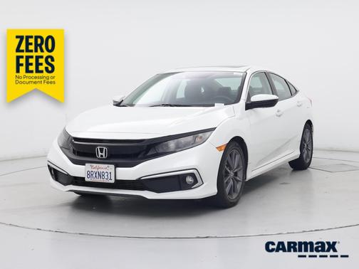 White 2020 Honda Civic EX-L