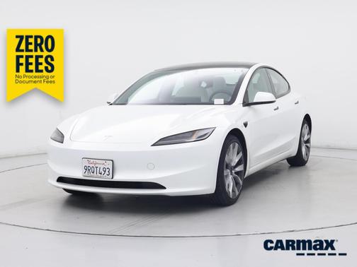 White 2025 Tesla Model 3 Long Range