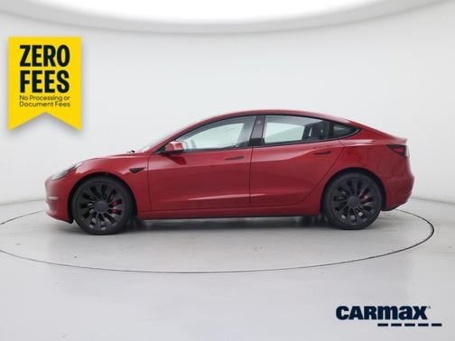 Red 2023 Tesla Model 3 Performance