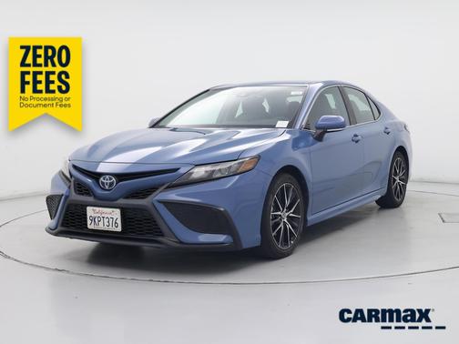 Blue 2024 Toyota Camry Hybrid SE