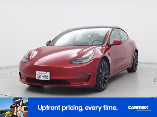 Red 2022 Tesla Model 3 Performance