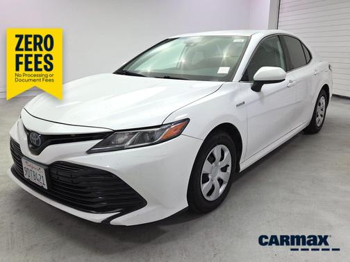 White 2019 Toyota Camry Hybrid LE