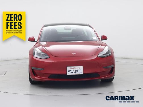 Red 2021 Tesla Model 3 Performance