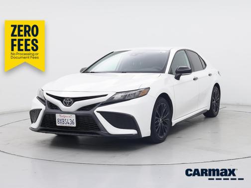 White 2021 Toyota Camry SE Night Shade