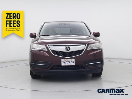 Burgundy 2016 Acura MDX