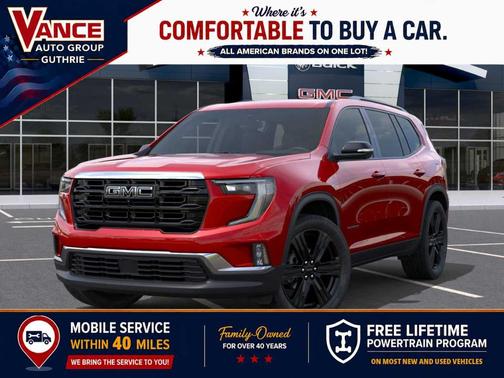 Volcanic Red 2026 GMC Acadia Elevation