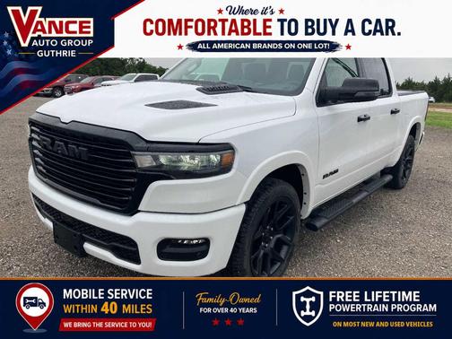 Bright White Clearcoat 2025 RAM 1500 Laramie