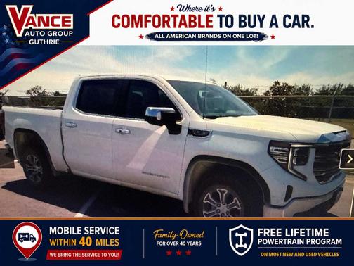 Summit White 2025 GMC Sierra 1500 SLT