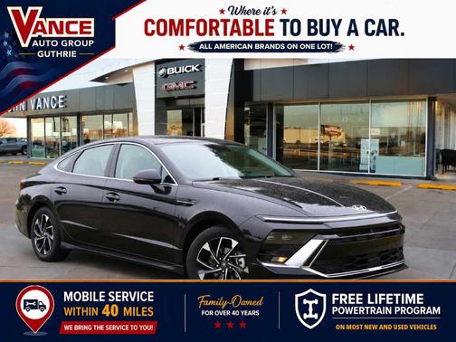 Black 2025 Hyundai SONATA SEL