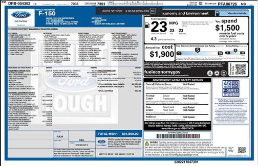 Avalanche 2023 Ford F-150 Platinum