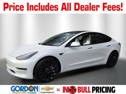Pearl White Multi 2022 Tesla Model 3 Performance