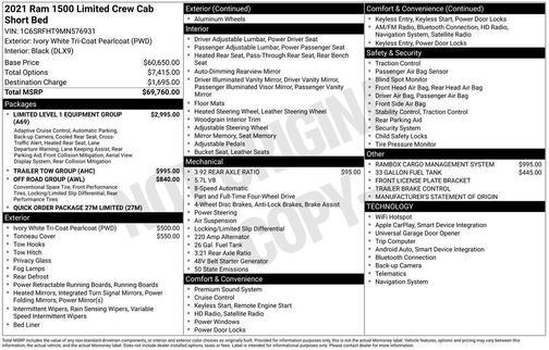 2021 RAM 1500 Limited