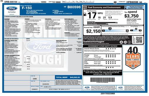Oxford White 2017 Ford F-150 XLT