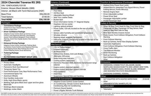 2024 Chevrolet Traverse RS