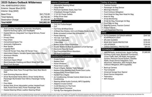 Dark Blue 2025 Subaru Outback Wilderness