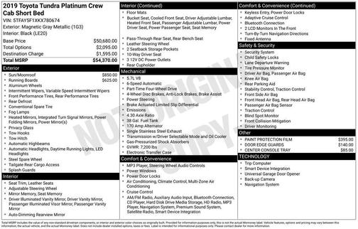 2019 Toyota Tundra Platinum