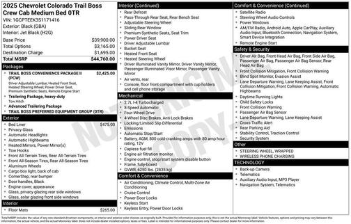 2025 Chevrolet Colorado Trail Boss