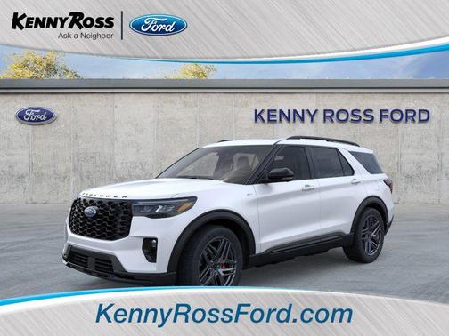 Star White Metallic Tri-Coat 2026 Ford Explorer ST-Line