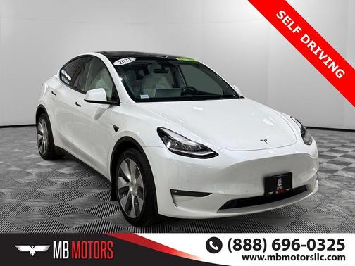 Pearl White Multi-Coat 2021 Tesla Model Y Long Range Dual Motor All-Wheel Drive