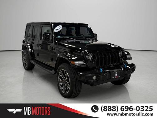 Black 2022 Jeep Wrangler Unlimited 4xe Sahara High Altitude