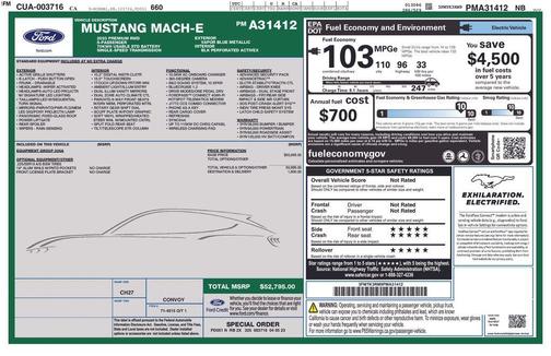 Vapor Blue 2023 Ford Mustang Mach-E Premium