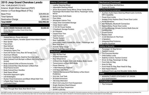 2015 Jeep Grand Cherokee Laredo