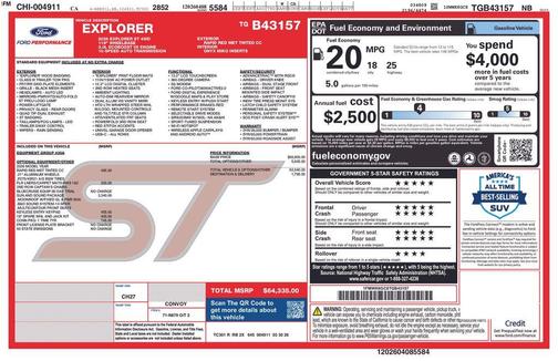 Red Metallic 2026 Ford Explorer ST