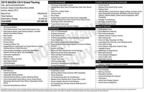 2019 Mazda CX-9 Grand Touring